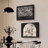 饰画配电箱盒遮丑挂画 饰画遮挡电表箱装 法式 复古高级感客厅房间装