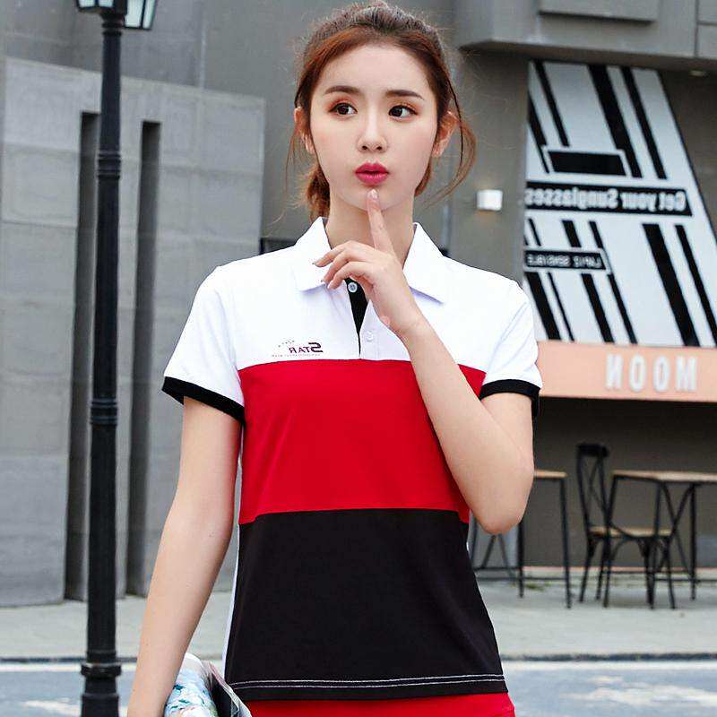 极帝万斯官网夏装新款拼色纯棉翻领短袖t恤宽松显瘦大码体恤休闲|ruв категории Женская одежда, футболка - от Buy2taobao.com для оказания профессиональной услуги покупки агента Taobao