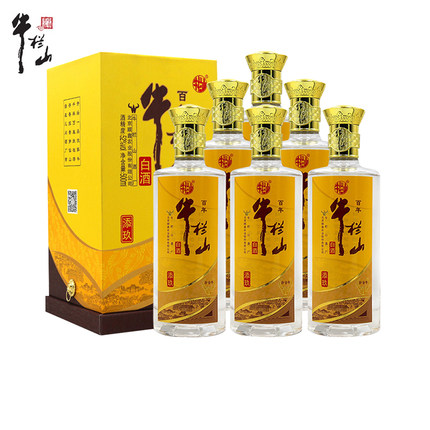 佰年牛栏山添玖白酒52度纯高粱酒浓香型500mL*6瓶整箱礼盒装