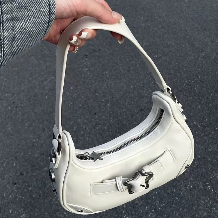 法棍包女2025新款辣妹腋下包今年流行pu皮个性星星搭扣单肩女包,箱包皮具/热销女包/男包,通用款女包,淘宝优惠券,粉丝福利购,淘宝优惠卷