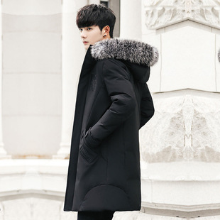 新款外套男士冬季2025新款羽绒服中长款韩版潮流青年修身男潮