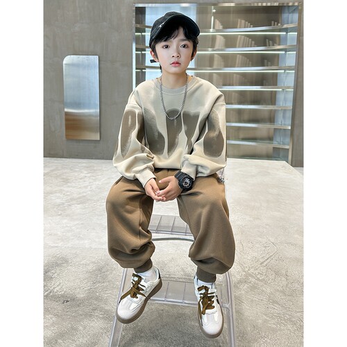 专柜男童秋装套装2026新款潮痞帅儿童装春秋款卫衣帅气时髦a1347