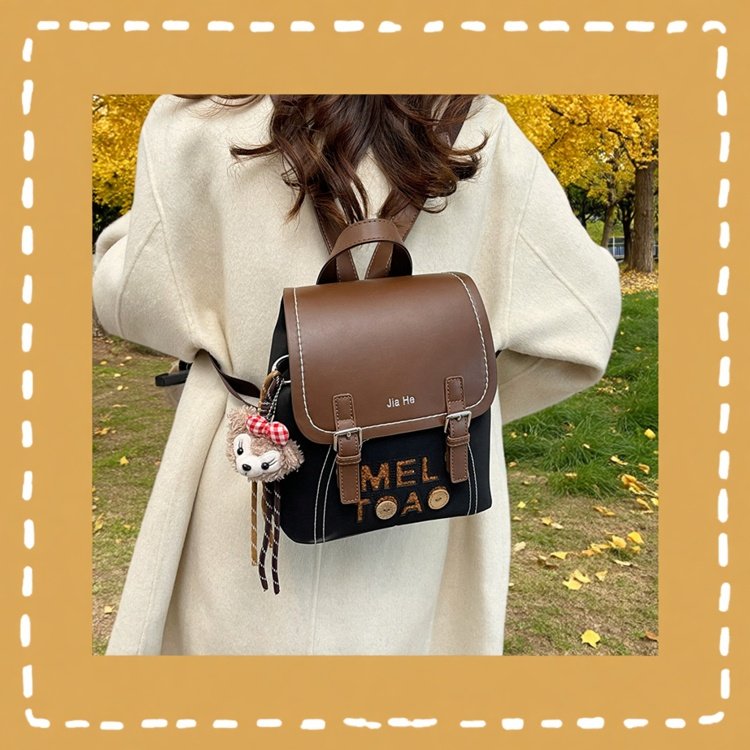 红鹮鸟包包女轻奢小众高级感水桶背包复古百搭大容量通勤双肩包