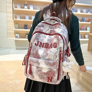 结实耐用书包高级感小众百搭可放电脑大容量通勤双肩包包减负背包