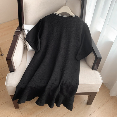 120/300斤大码女装韩版V领小香风