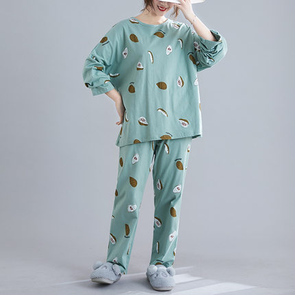 300斤特大码女装胖mm薄款休闲睡衣套装MD1905