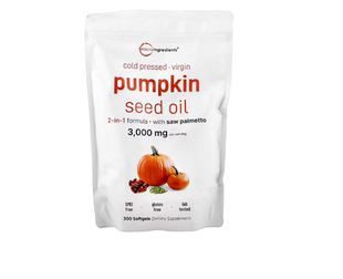 美国Micro Ingredients 南瓜籽油软胶囊 前列腺健康 300 粒
