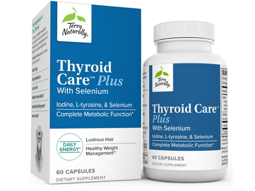 美国 Terry Naturally甲状腺护理 Plus  硒 碘  L-酪氨酸60粒
