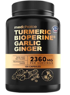 美国MEDCHOICE 4合1姜黄素和大蒜素补充剂 含Bioperine 2360毫克