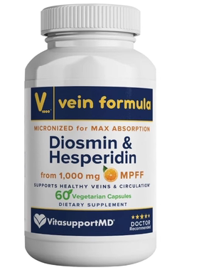 美国VITASUPPORTMD 静脉配方1000mg静脉功能不全 腿 皮肤60粒