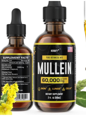 美国HERBIFY Mullein 肺部清洁 滴剂毛蕊花提取 排毒 免疫力提升