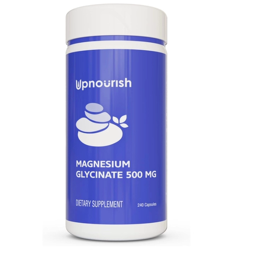 美国UpNourish甘氨酸镁螯合物 500毫克 纯镁补充剂支持睡眠 240粒