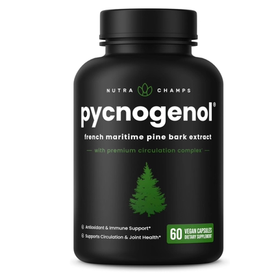 美国NutraChamps Pycnogenol法国海洋松树皮 黑胡椒提取物60粒