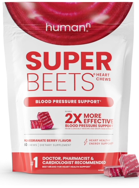 美国humanN SuperBeets 一氧化氮心脏和血压支持葡萄籽提取物60粒