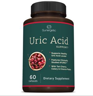 美国Sunergetic 尿酸清洁和肾脏支持酸樱桃Chanca Piedra姜黄90粒