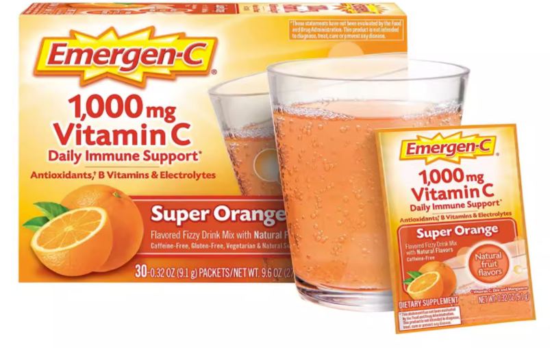 特惠#美国Emergen-C 1000mg Vitamin C #维生素C泡腾片橘子味30袋
