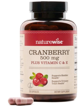 美国Naturewise 蔓越莓12500毫克 维生素 C和维 E 泌尿道膀胱健康