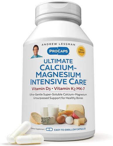 美国ANDREW LESSMAN 钙镁强化 维生素D3和 K2 MK7-120 mcg 180粒