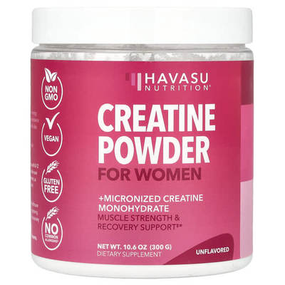 美国Havasu Nutrition女性肌酸粉健身 锻炼肌肉修复（300 克）