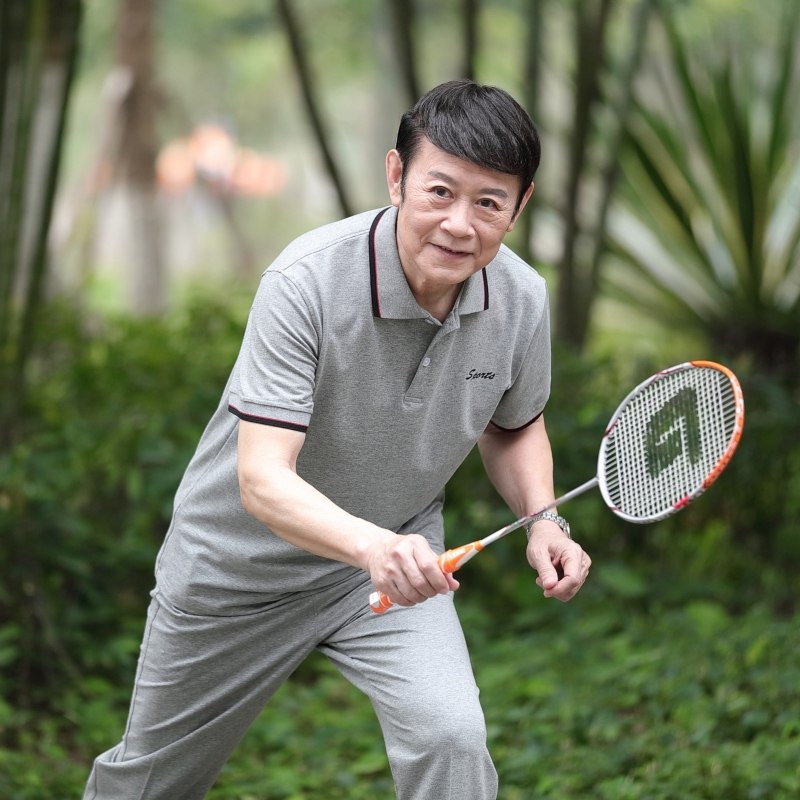 夏季中老年男爸爸夏装短袖老爸运动套装时尚老年人t恤50-60岁爷爷