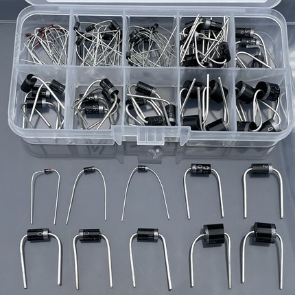 90个10种规格4148开关SR3100肖特基10A10整流快恢复二极管盒套装