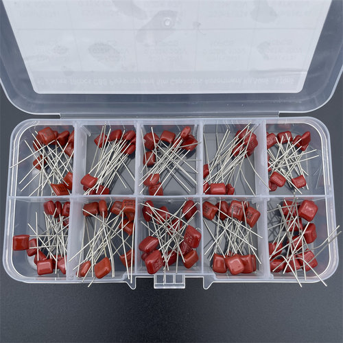 10种CBB(10nF-470nF)103/104/154/224/334 63V100V薄膜电容套装盒