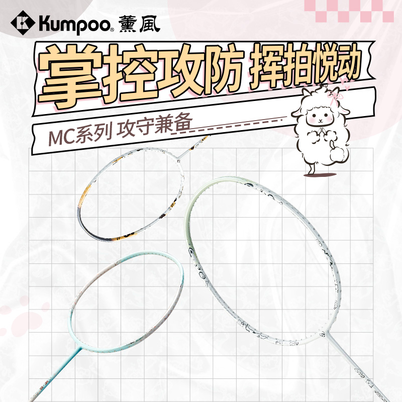 熏风全碳素纤维羽毛球拍