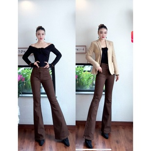 2026拍下不退换高腰显瘦弹力牛仔喇叭裤