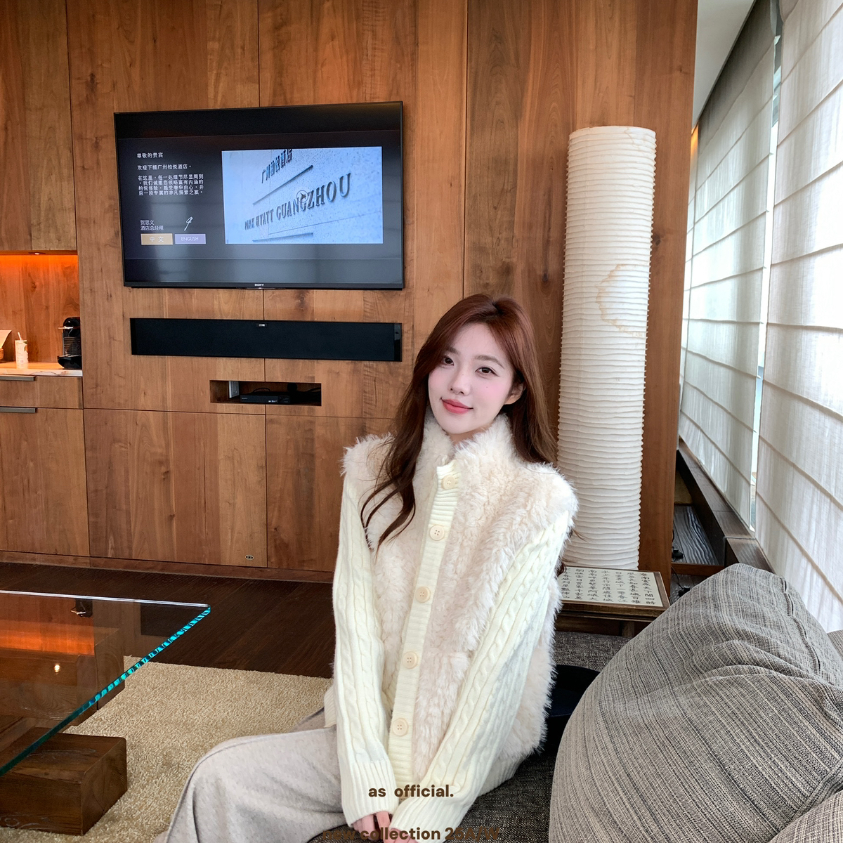 AS OFFICIAL-巨好穿·立领拼接针织毛茸茸短外套(实穿至上～～)80