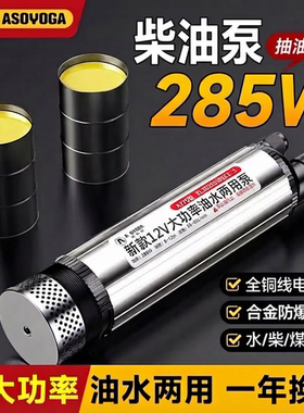 【285W柴油泵】大功率电动12v抽油泵便携大流量24V小型抽水泵