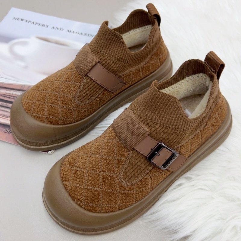 小个子厚底勃肯鞋冬季加绒女棉靴保暖防滑时尚一脚蹬韩版棉鞋新款,女鞋,棉鞋,淘宝优惠券,粉丝福利购,淘宝优惠卷