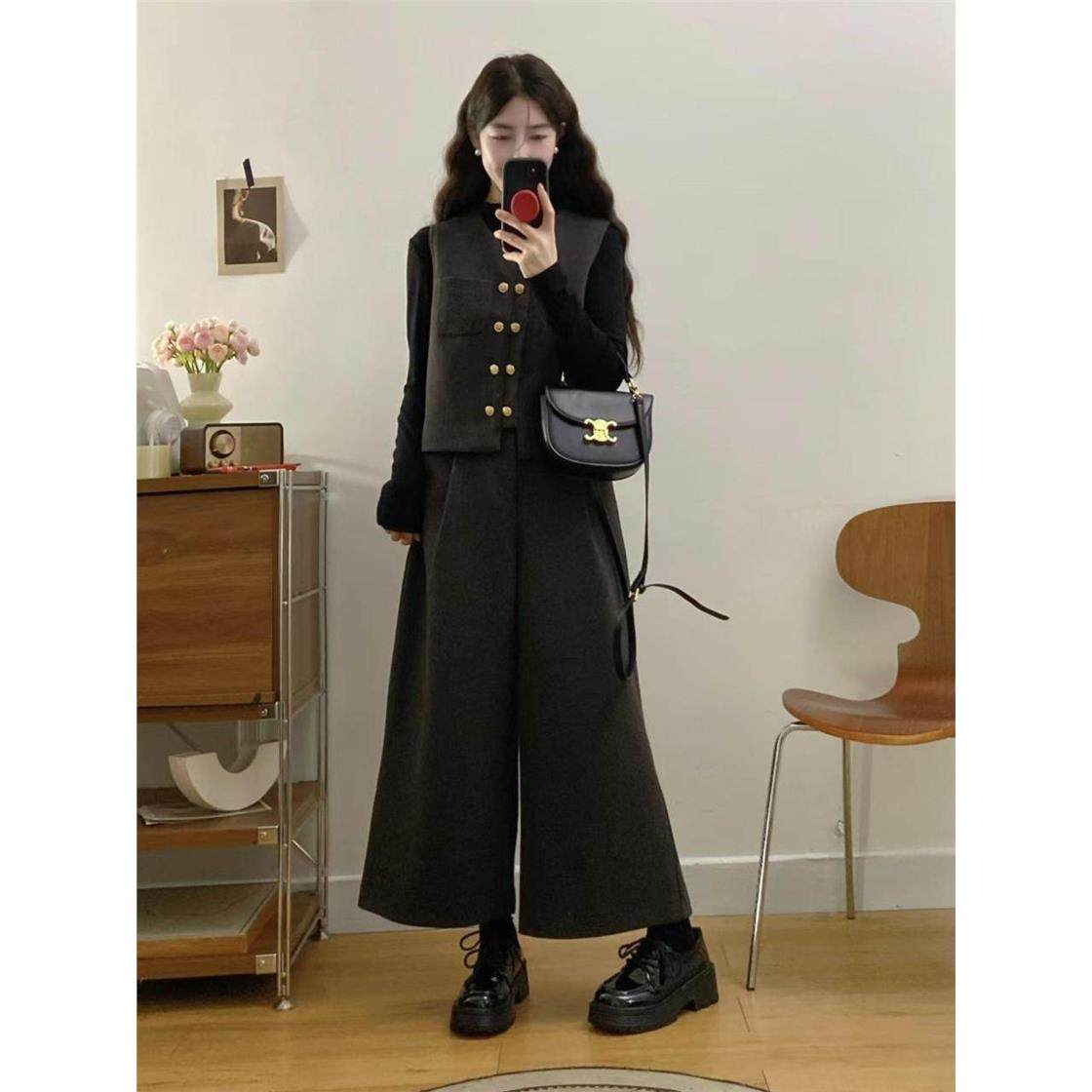 大码胖mm2025超火穿搭套装裤秋冬超好看独特漂亮chic小香风三件套,女装/女士精品,时尚套装,淘宝优惠券,粉丝福利购,淘宝优惠卷