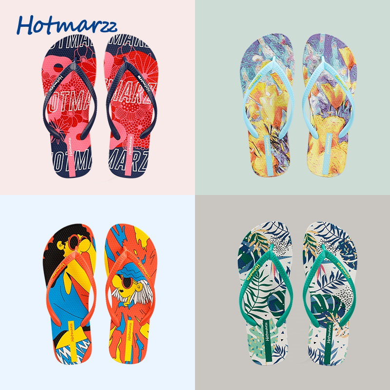 hotmarzz/黑玛新款人字拖鞋女夏外穿防滑海边沙滩度假夹脚凉拖潮