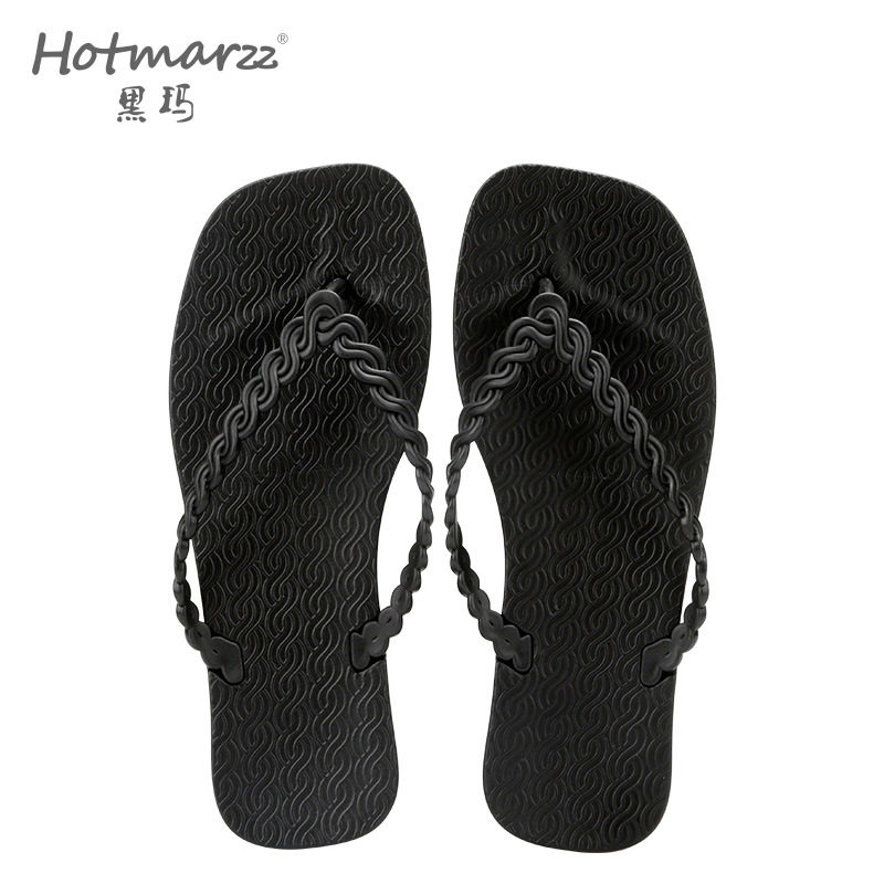 hotmarzz/黑玛人字拖女外穿夹脚海边沙滩拖鞋女夏新款夹趾凉拖,女鞋,人字拖,淘宝优惠券,粉丝福利购,淘宝优惠卷