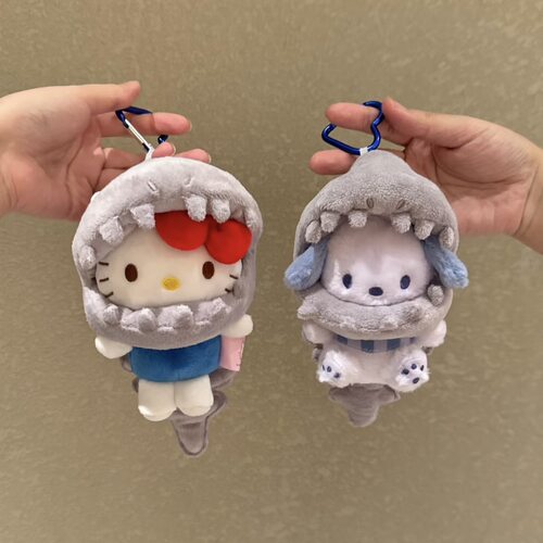 正版可爱骨架恐龙玉桂狗布丁狗HelloKitty包包挂件卡通毛绒钥匙扣