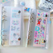 收纳册a6窄款 Ins风透明a6 half 活页本胶带收纳本内页替芯本子