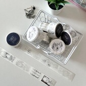 神圣烫银胶带 拟梦鱼 天使 时间 千禧复古手帐素材 贴纸卷分装