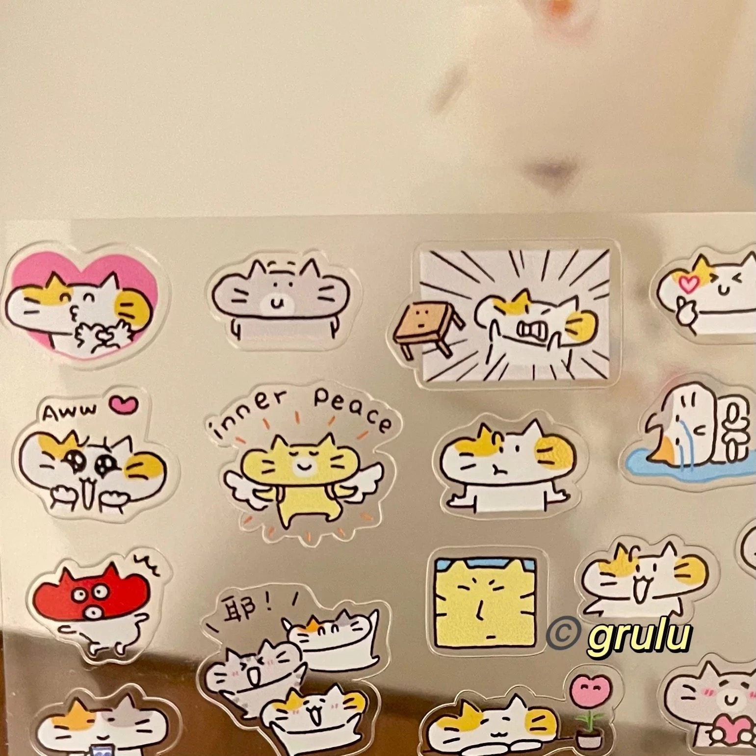 grulu 原创贴纸卷分装猫猫心情幸福小靠枕日常生活手帐切膜贴纸卷,文具电教/文化用品/商务用品,贴纸/立体贴纸,淘宝优惠券,粉丝福利购,淘宝优惠卷