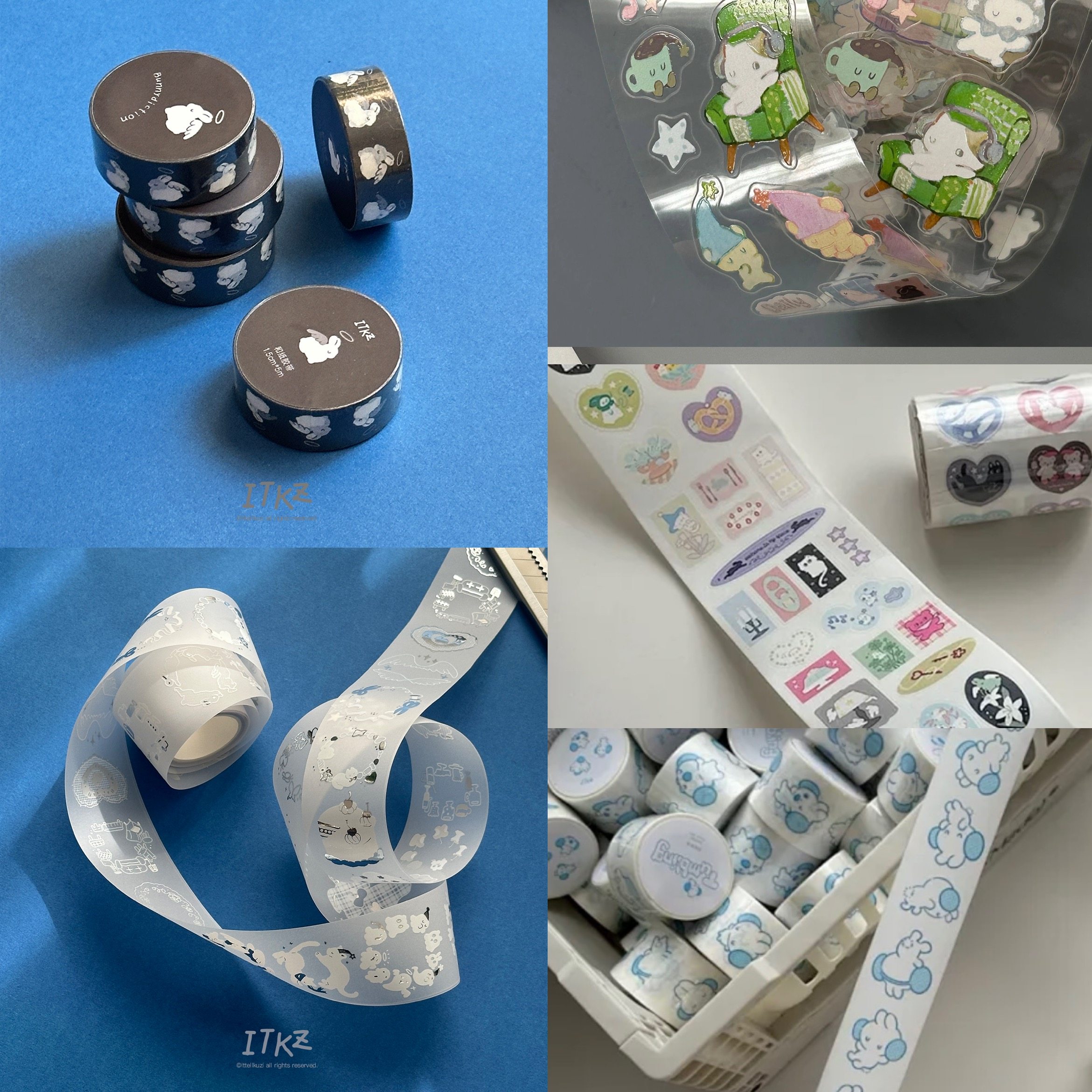 ITKZ分装转圈圈硫酸纸卷盐系手帐装饰几何元素和纸贴纸素材,文具电教/文化用品/商务用品,贴纸/立体贴纸,淘宝优惠券,粉丝福利购,淘宝优惠卷