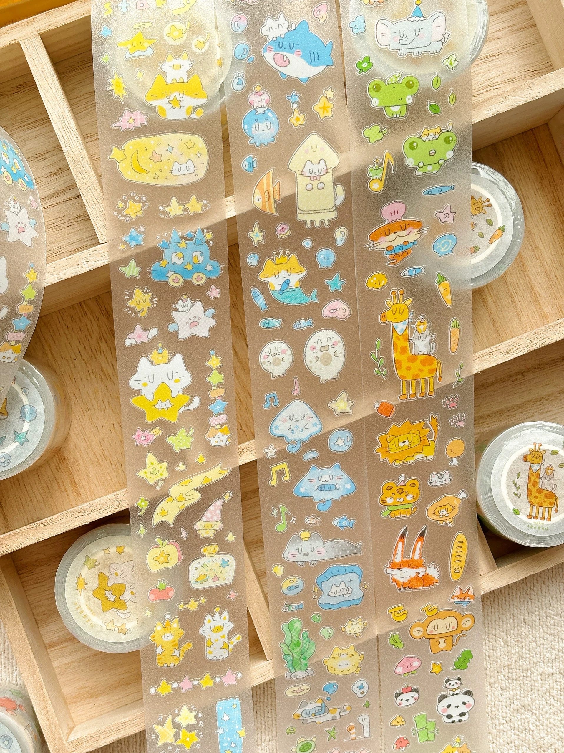 鱼仔大王分装闪砂模切胶带卷猫咪星星动物园海洋动物贴纸可爱贴画,文具电教/文化用品/商务用品,贴纸/立体贴纸,淘宝优惠券,粉丝福利购,淘宝优惠卷