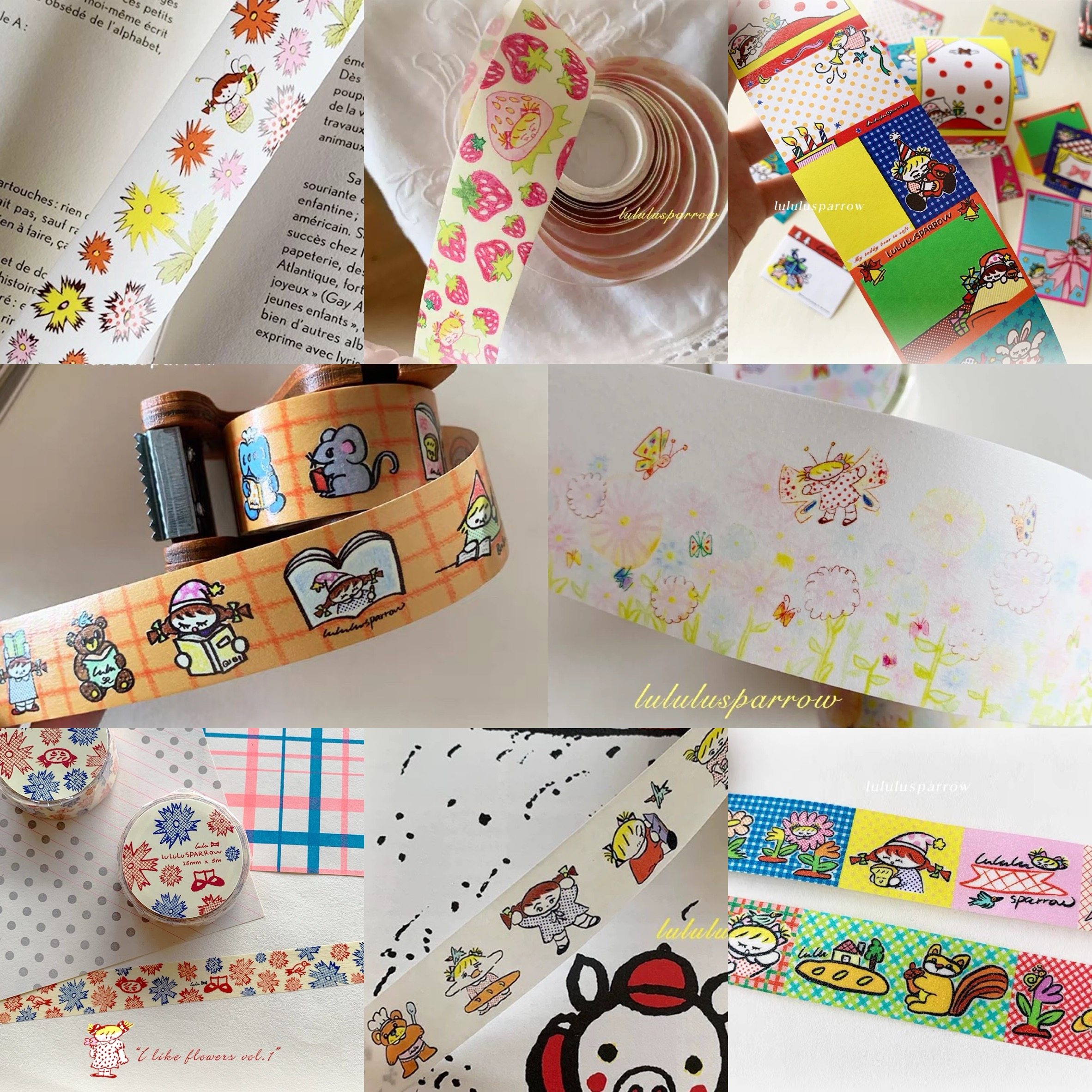 郁金香公园里的女孩分装原创清新花朵胶带可爱治愈少女贴纸卷手帐,文具电教/文化用品/商务用品,贴纸/立体贴纸,淘宝优惠券,粉丝福利购,淘宝优惠卷