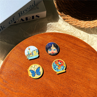 亚克力冰箱贴上海景点打卡迪士尼外滩和平饭店博物馆旅游纪念品