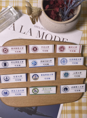 原创简约亚克力男女通用学校校徽
