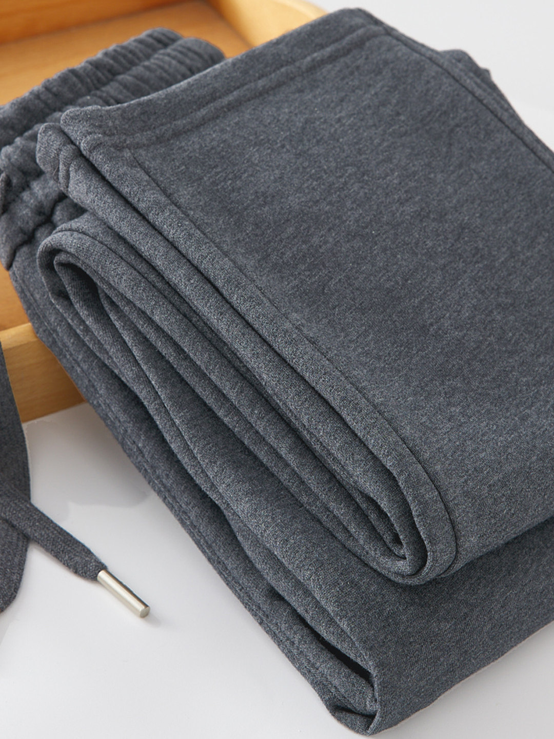 深灰色卫裤男纯棉2025秋冬新款重磅宽松直筒裤子潮休闲男士运动裤