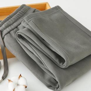 男 休闲运动裤 战舰灰卫裤 男直筒2024秋冬470G重磅秋冬加厚加绒美式