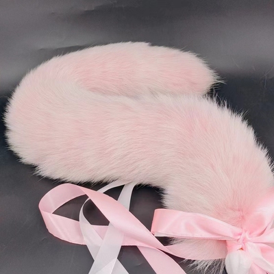 尾巴插件嵌入式霜粉狐狸猫咪cosplay道具大尾巴可拆卸狗角色扮演