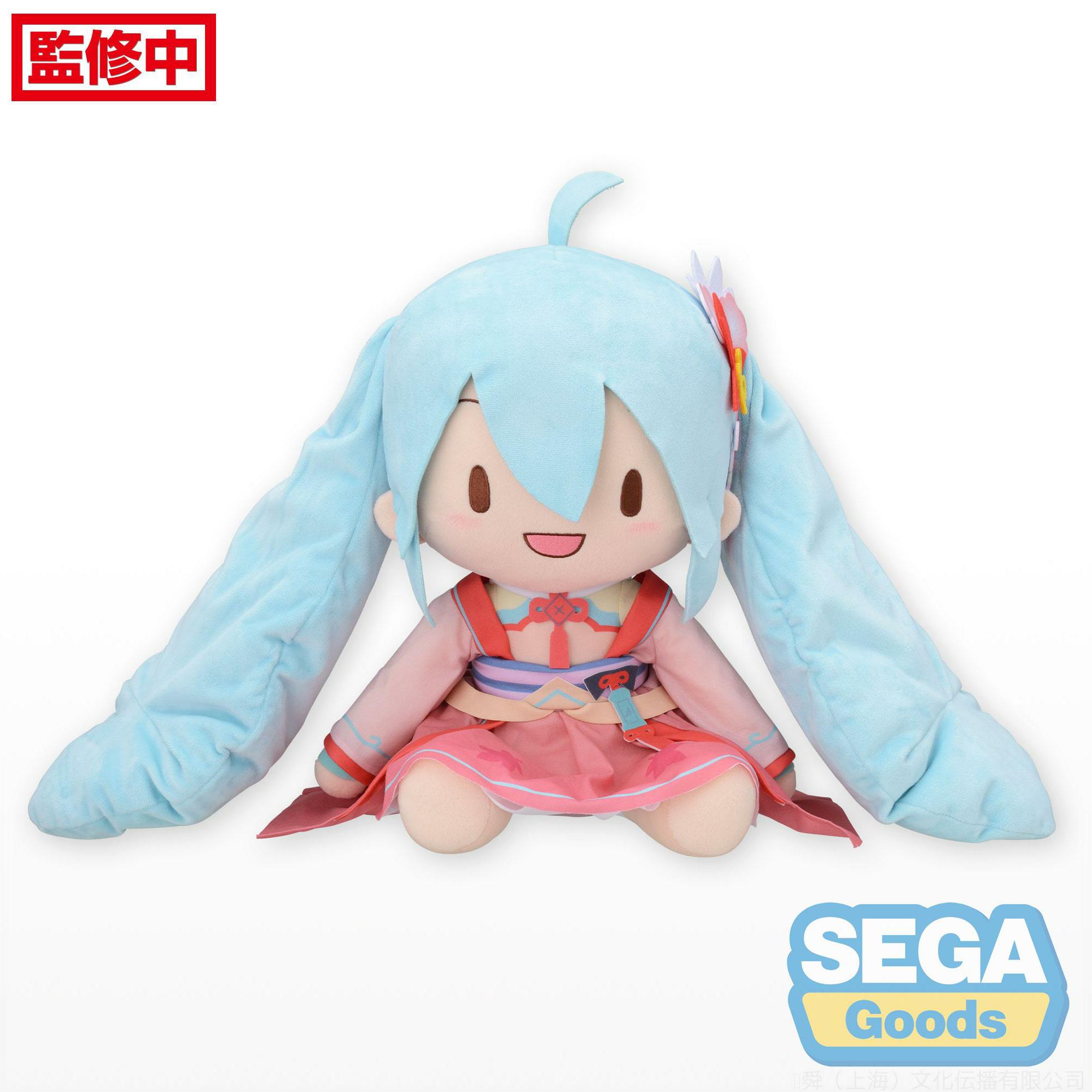 SEGA VOCALOID 初音未来 月西江 毛绒坐立fufu玩偶（LL）官方正版