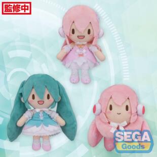 SEGA VOCALOID 初音未来&巡音流歌15周年 站立毛绒玩偶 官方正版