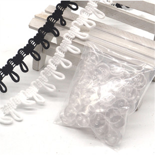 扣袢后领扣鼻纽扣扣子松紧弹力绳辅料扣眼帽圈纽门绳扣毛领配件女