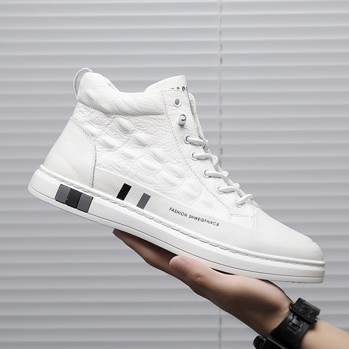 真皮百搭休闲潮流冬季高帮鞋